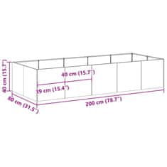 Vidaxl Sadilnik 200x80x40 cm iz nerjavečega jekla
