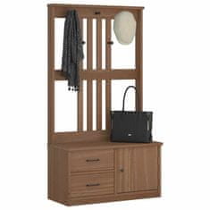 Vidaxl Drevo za dvorano SANDENS 87x40x159,5 cm masivni les bora
