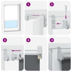 Vidaxl Roleta Blackout Black 130x175 cm Širina tkanine 126,6 cm