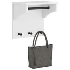 Vidaxl Stenski obešalnik za plašče SANDNES bela 43x30x42 cm les bor