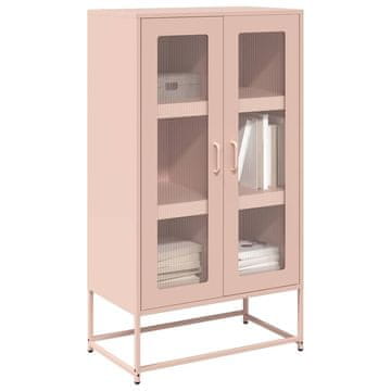 Vidaxl vidaXL Visoka komoda roza 68x39x123 cm jeklo