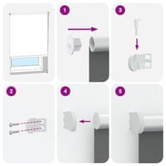 Vidaxl roleta Blackout siv 135x150 cm Širina tkanine 131,6 cm