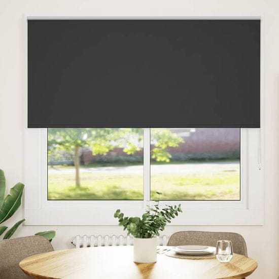 shumee vidaXL Roleta Blackout Black Black 165x150 cm Širina tkanine 161,6 cm