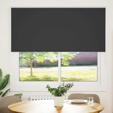 shumee vidaXL Roleta Blackout Black 145x150 cm Širina tkanine 141,6 cm