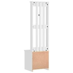 Vidaxl Drevo za dvorano SANDENS bela 45x40x159,5 cm masivni les bora