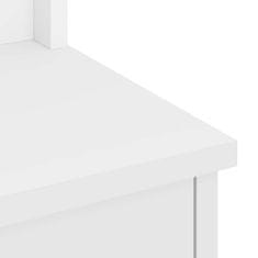 Vidaxl Drevo za dvorano SANDENS bela 45x40x159,5 cm masivni les bora