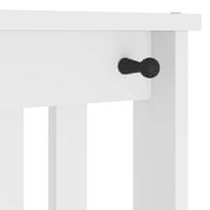 Vidaxl Drevo za dvorano SANDENS bela 45x40x159,5 cm masivni les bora