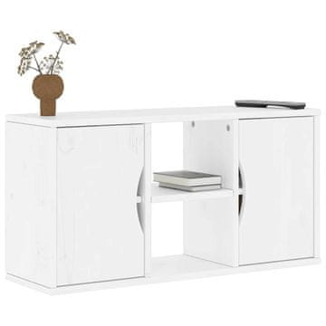 Vidaxl vidaXL TV omarica "ODDA" bela 79x24x40 cm masivni borov les