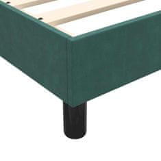 Vidaxl Box Spring postelja brez vzmetnico Temno zelena 200x210cm Žamet