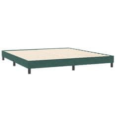 Vidaxl Box Spring postelja brez vzmetnico Temno zelena 200x210cm Žamet
