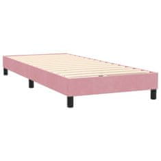 Vidaxl Box Spring postelja z vzmetnico Pink 100x220 cm Velvet