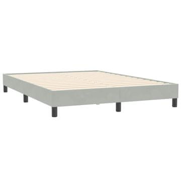Vidaxl posteljni okvir brez vzmetnice svetlo siva 160x210 cm žamet