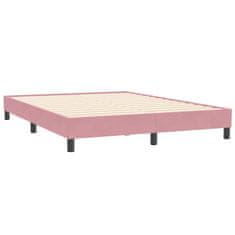 Vidaxl Box spring postelja brez vzmetnico roza 140x210 cm žamet