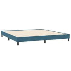 Vidaxl Box Spring postelja brez vzmetnico Temno modra 200x210 cm Žamet