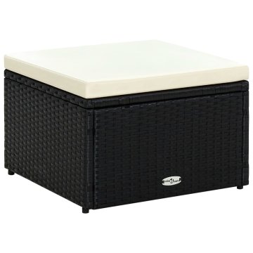 Vidaxl Stolček za noge otoman poli ratan 53x53x30 cm