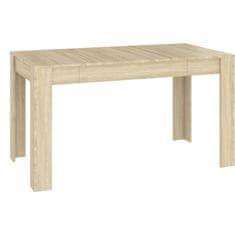 Vidaxl Jedilna miza sonoma hrast 140x74,5x76 cm iverna plošča