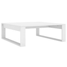 Vidaxl Klubska mizica bela 100x100x35 cm iverna plošča