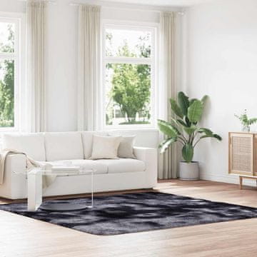 shumee vidaXL Visoka košata preproga NAVARRA temno siva 240x240 cm poliester