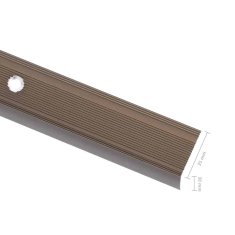 Vidaxl Obrobe za stopnice L-oblike 5 kosov aluminij 100 cm rjave