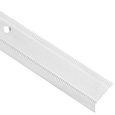Vidaxl Obrobe za stopnice L-oblike 15 kosov aluminij 90 cm srebrne