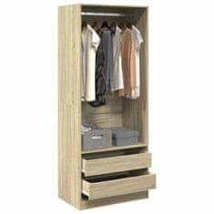 shumee vidaXL Garderobna omara sonoma hrast 80x50x200 cm inženirski les