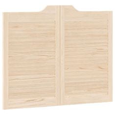 Vidaxl Swing Doors Louvred Design 1 par masivni les borovega lesa