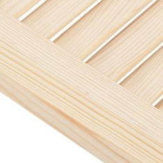 Vidaxl Swing Doors Louvred Design 1 par masivni les borovega lesa