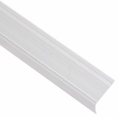 Vidaxl Obrobe za stopnice L-oblike 15 kosov aluminij 100 cm srebrne