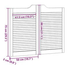 Vidaxl Swing Doors Louvred Design 1 par masivni les borovega lesa