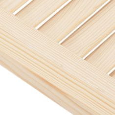 Vidaxl Swing Doors Louvred Design 1 par masivni les borovega lesa