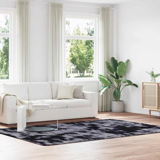 shumee vidaXL Visoka košata preproga NAVARRA temno siva 200x290 cm poliester