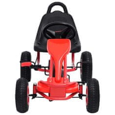 Vidaxl Gokart na Pedale s Pnevmatikami Rdeče Barve