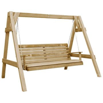 Vidaxl Vrtna gugalnica impregnirana borovina 205x150x157 cm