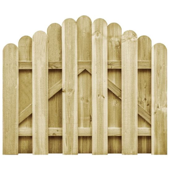 Vidaxl Vrtna vrata impregnirana borovina 100x75 cm