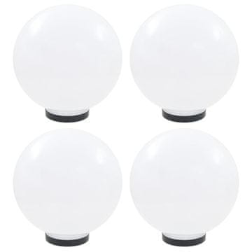 Vidaxl LED okrogle svetilke 4 kosi krogle 30 cm PMMA