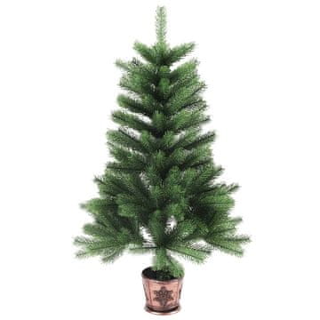 Vidaxl Umetna novoletna jelka z realističnimi iglicami 65 cm zelena