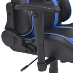 Vidaxl Pisarniški stol s športnim sedežem in oporo za noge modre barve