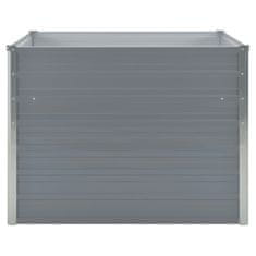 Vidaxl Dvignjeno Vrtno Korito 100x100x77 cm Pocinkano Jeklo Sive Barve