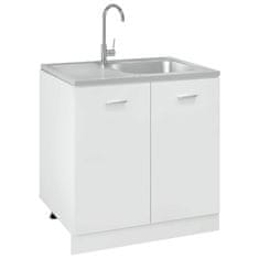 Vidaxl Kuhinjsko pomivalno korito z odcejalnikom 800x600x155 mm