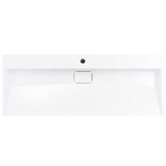 Vidaxl Umivalnik 120x46x11 cm mineralna litina/marmorna litina bel