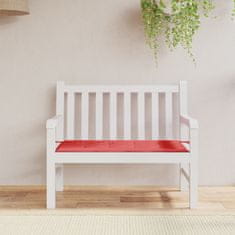 Vidaxl Blazina za vrtno klop rdeča 120x50x4 cm oxford tkanina
