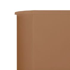 Vidaxl 3-panelni vetrobran tkanina 400x160 cm taupe