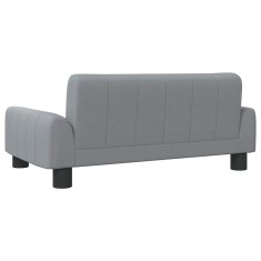 Vidaxl Otroški kavč svetlo siv 70x45x30 cm blago