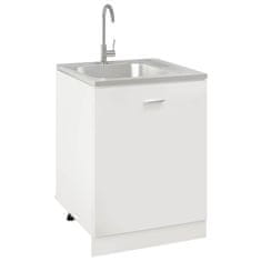 Vidaxl Kuhinjsko pomivalno korito z odcejalnikom 600x600x155 mm