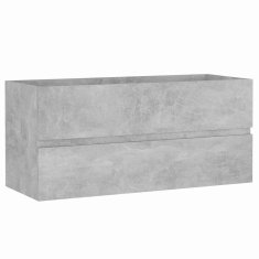 Vidaxl Omarica za umivalnik betonsko siva 100x38,5x45cm inženirski les
