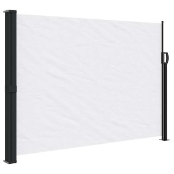 Vidaxl Zložljiva stranska tenda bela 140x600 cm