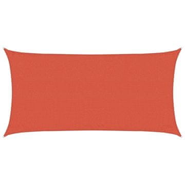 Vidaxl Senčno jadro 160 g/m² terakota 3x6 m HDPE