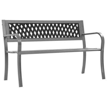 Vidaxl Vrtna klop črna 120 cm jeklo