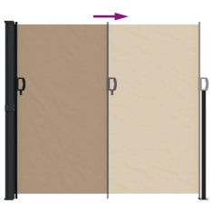 Vidaxl Zložljiva stranska tenda taupe 180x500 cm