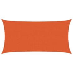 Vidaxl Senčno jadro 160 g/m² oranžno 2x4 m HDPE